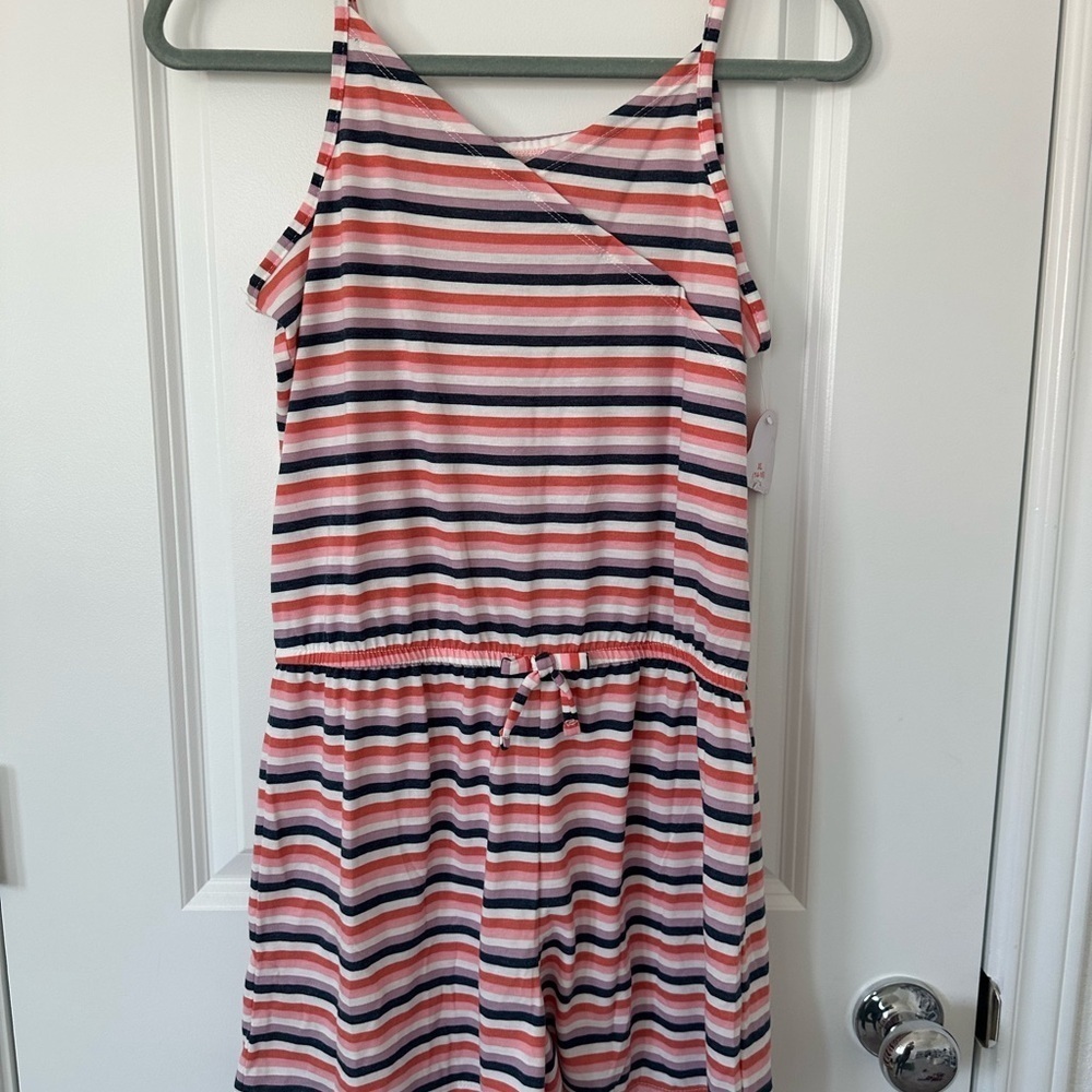 Girls Wonder Nation Striped Sleeveless Jumpsuit